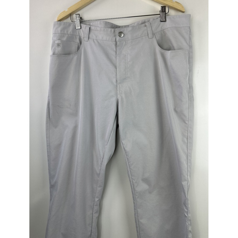 Peter Millar Pants Mens 38 x 32 Gray EB66 Performance 5 Pocket Golf *Flawed - Picture 3 of 11